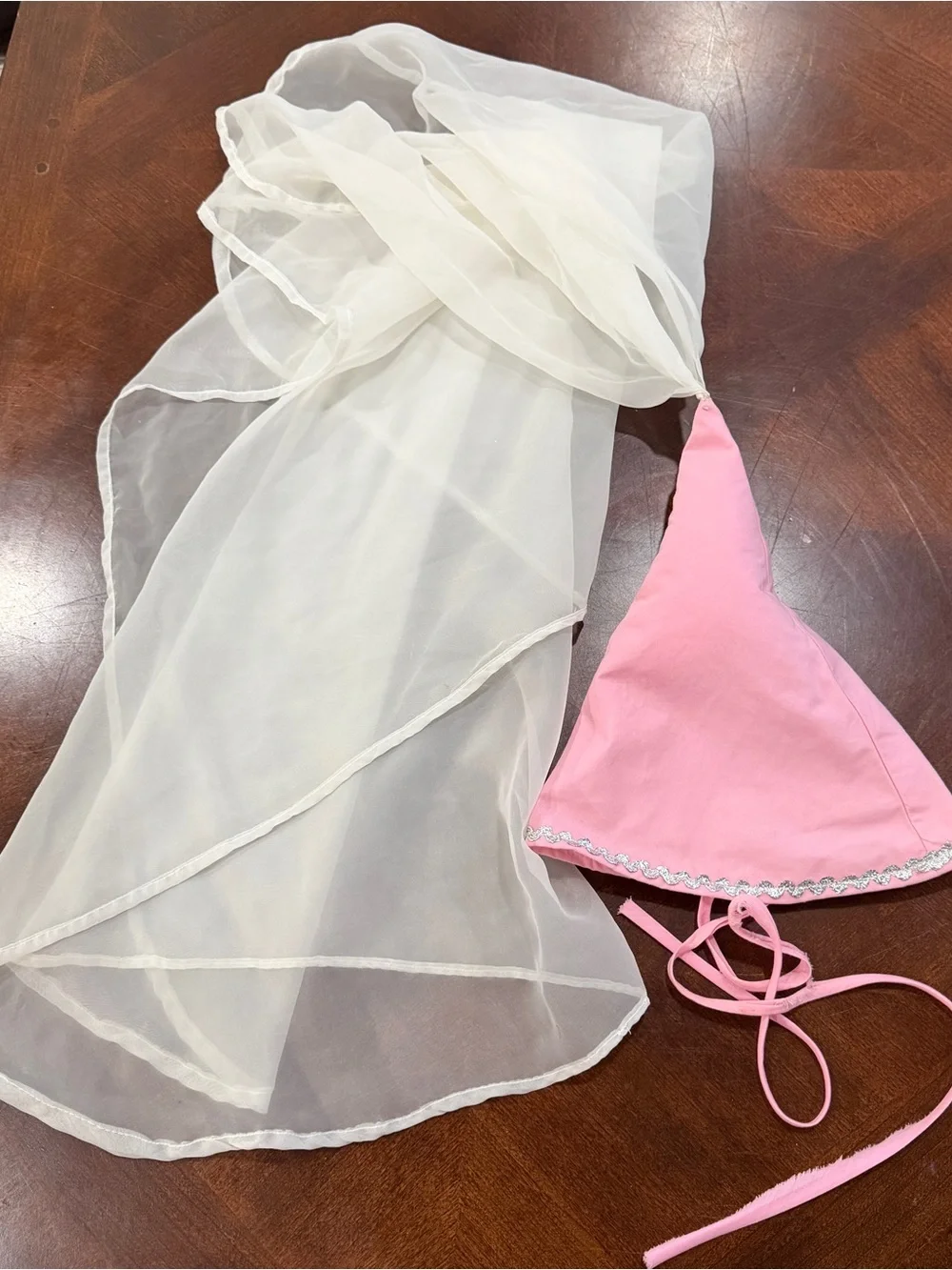 Princess Costume Hat with Attached White Veil